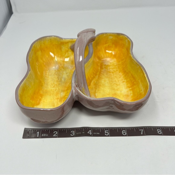 Stangl Vintage Mod Century Modern Glazed Double Sided Pottery Serving Dish - Picture 10 of 10